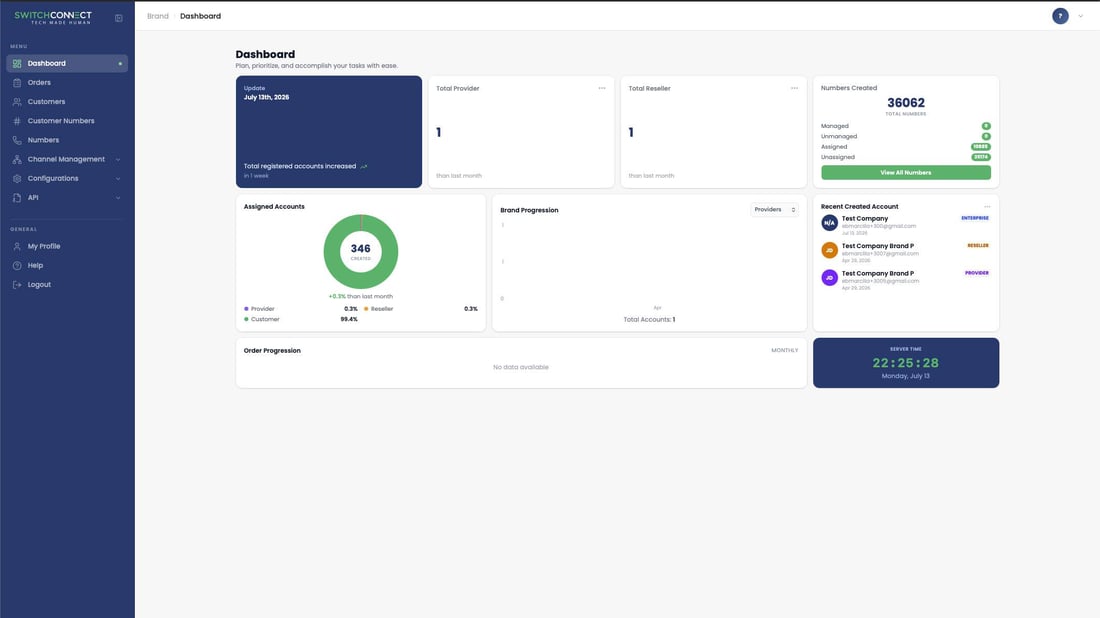 Switch Connect One Portal Screenshot